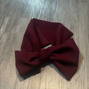 Elegant Burgundy Bow Headband
